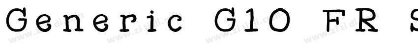 Generic G10 FR Slim字体转换